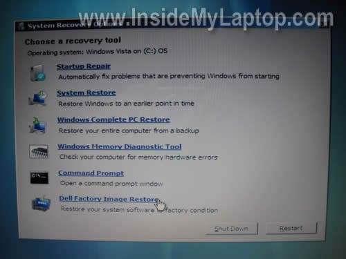 Complete System Restore Windows Vista