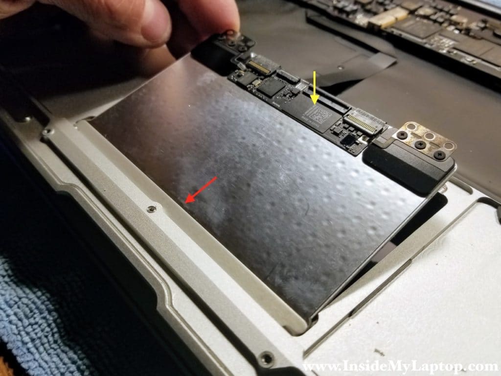 Install trackpad back into laptop case