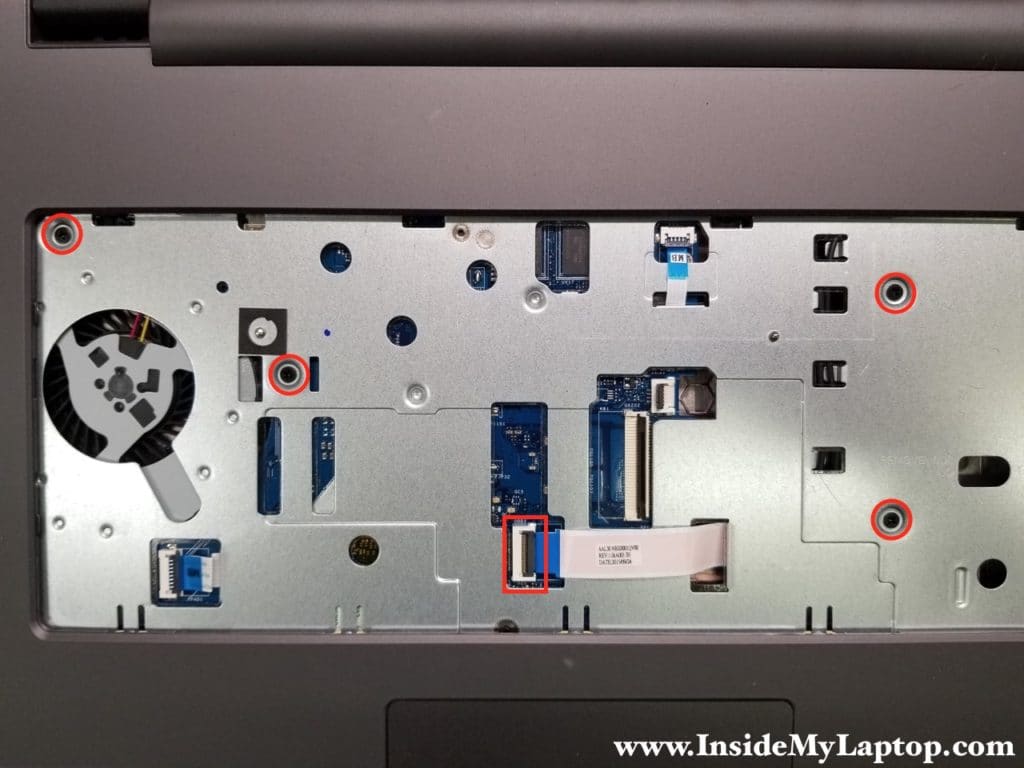 Remove screws from top case