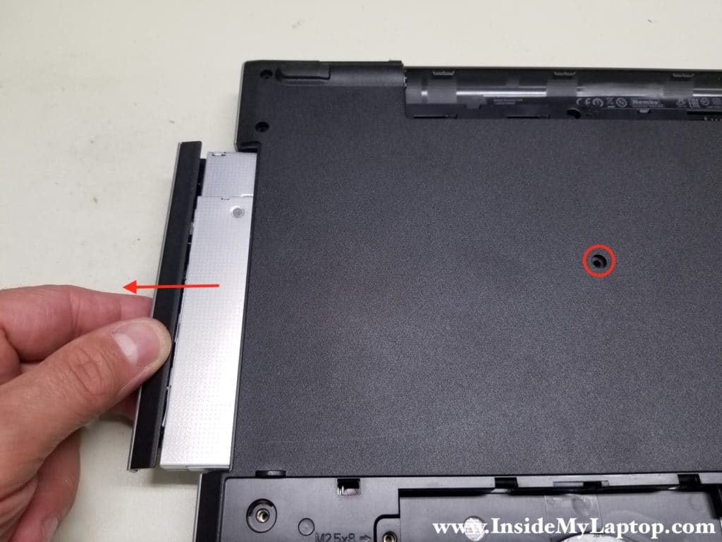 Remove CD/DVD drive