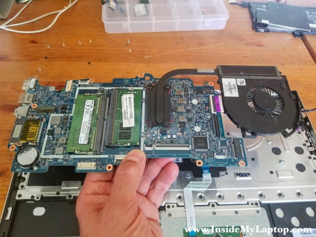 Remove laptop motherboard