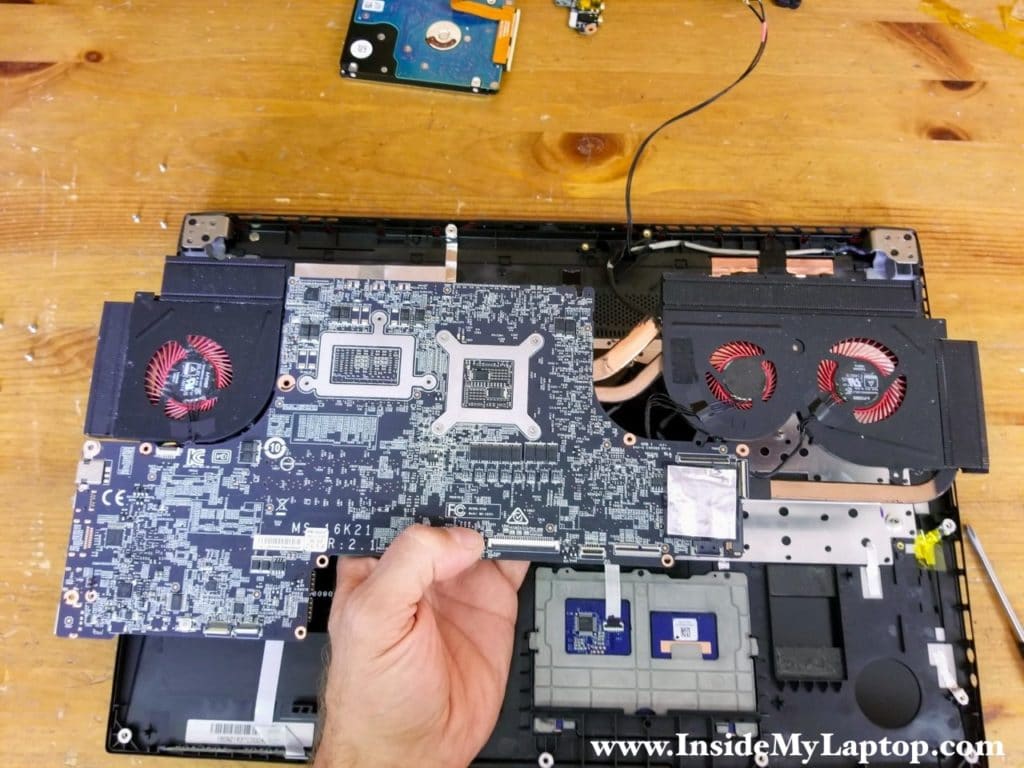 Remove the motherboard from the laptop.