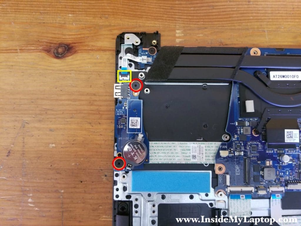 Remove two screws from the USB SD card reader board.