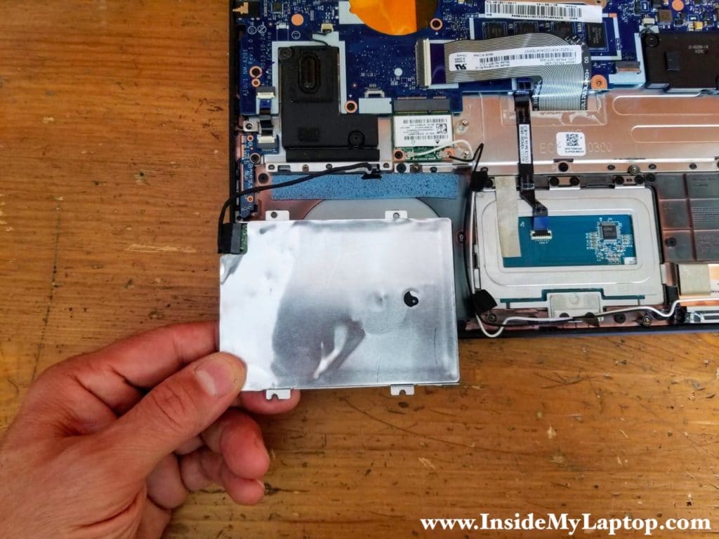 Remove the hard drive assembly.