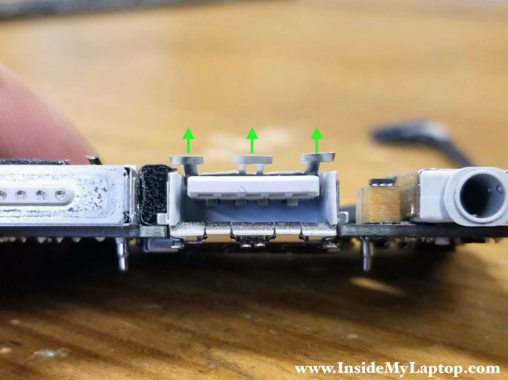 Make sure the remaining three grounding strips are bent a little bit upwards.