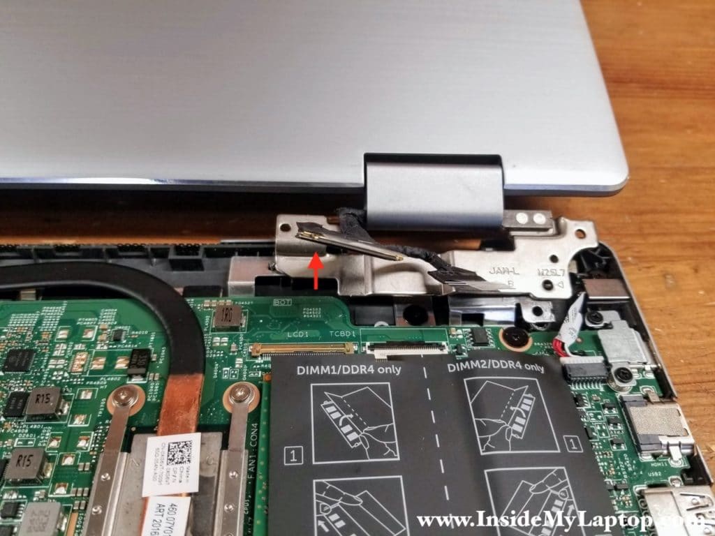 Remove the display panel without removing the motherboard.