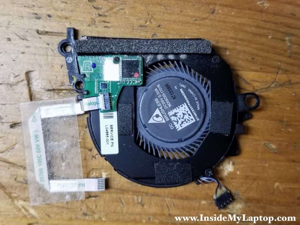 HP Spectre x360 13t-ae000 right fan service part number: L04885-001.