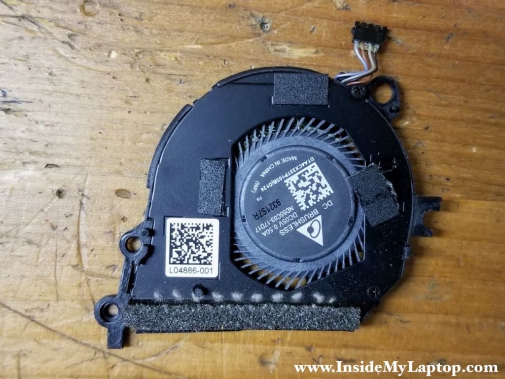 HP Spectre x360 13t-ae000 left fan service part number: L04886-001.